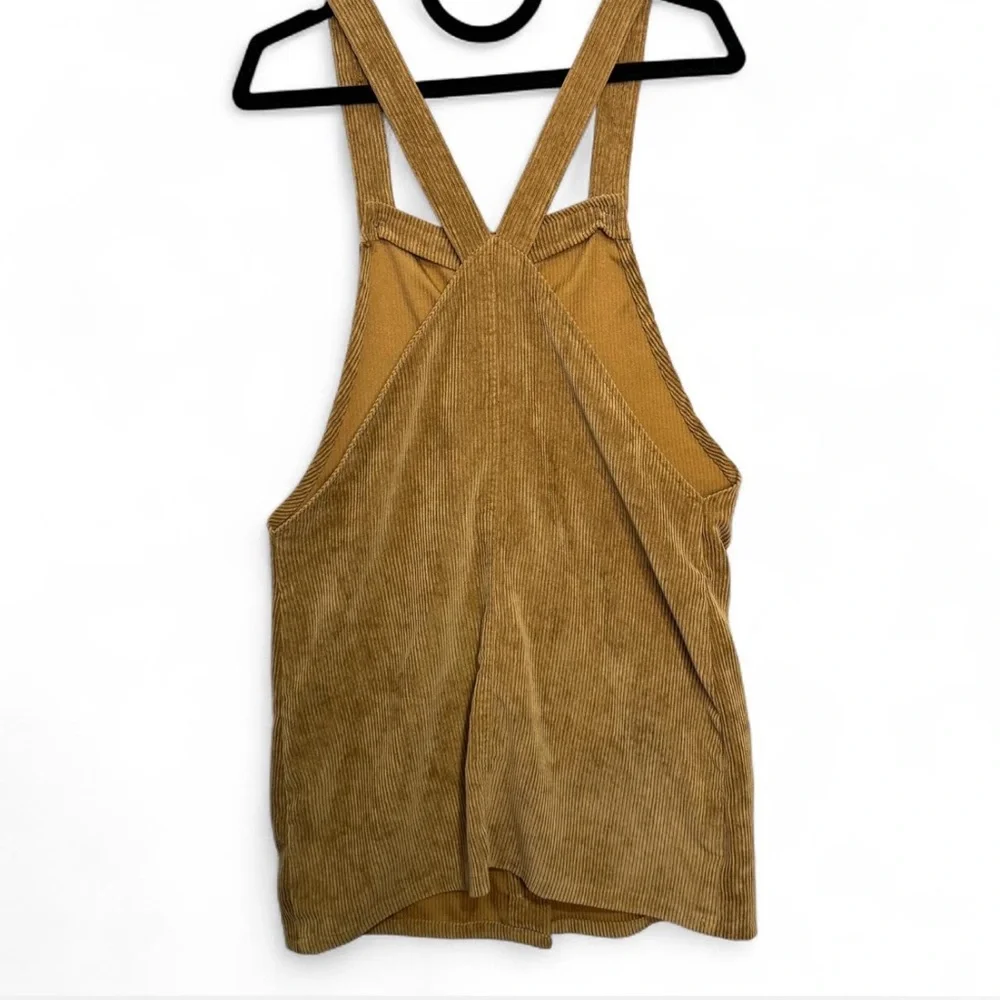 M Corduroy Button-Down Pinafore‎ Dress - Tan 90s Jumper Overall Dress Retro - Picture 3 of 9